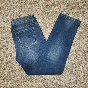 KUT from the Kloth Catherine Mid-Rise Boyfriend Jeans – Size 8P Dark Wash